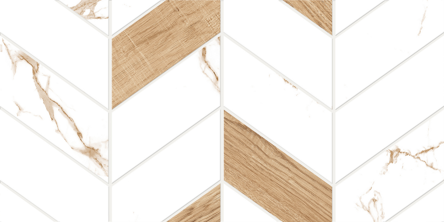 Керамическая плитка Global Tile Marmaris GT128VG белый 50*25 см